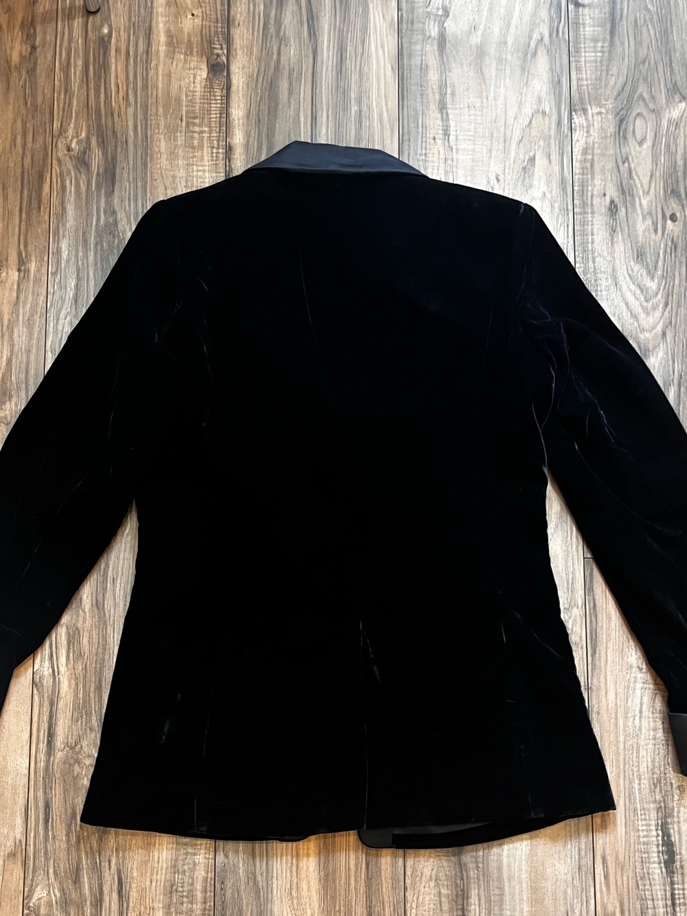 $400 JASON WU Black Velvet Satin Lapel Tailored One Button Blazer M - Picture 7 of 15